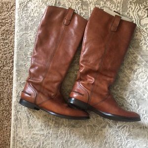 Madewell Leather Riding Boots Brown